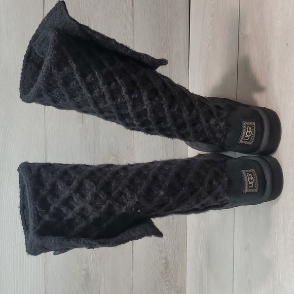 Ugg Australia Women 3066 Tall Button 3 sweater cardi boots shoes sz 7 - Picture 7 of 13